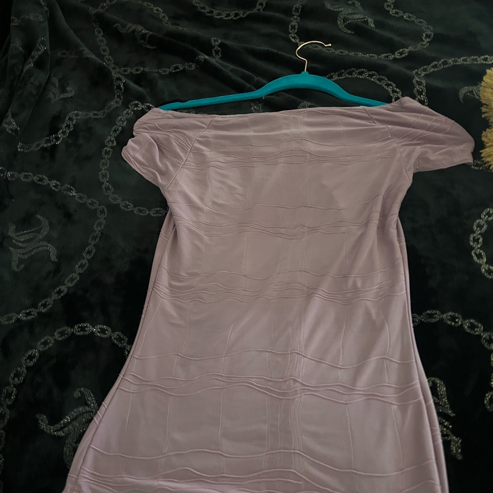 Elegant Lavender Off-Shoulder Dress